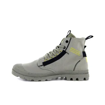 Palladium Pampa Hi Re Craft Anti Slip And Wear Resistant Breathable High Top Canvas Shoes Unisex Gray