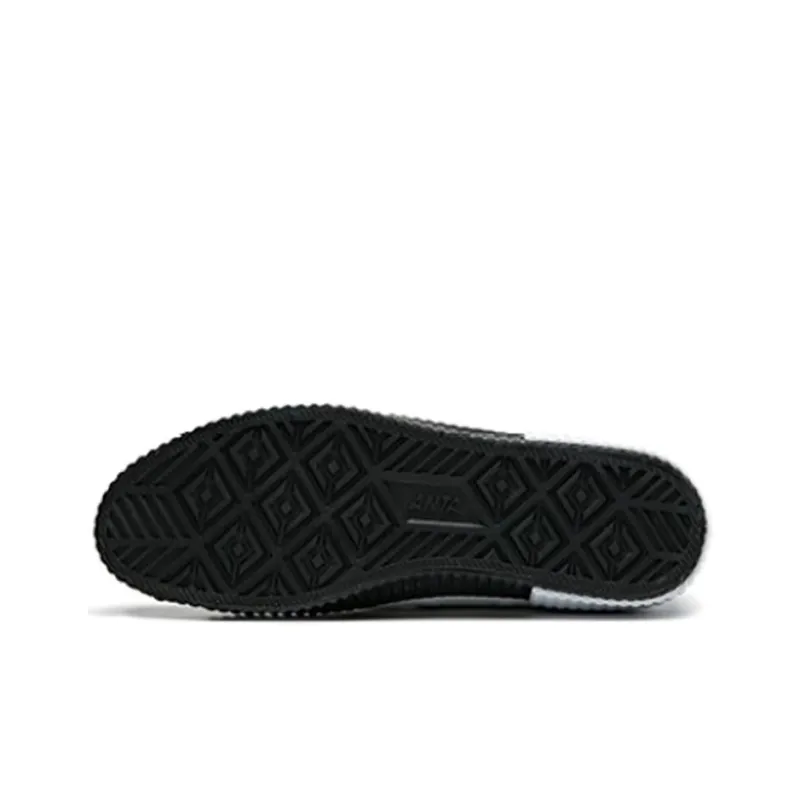 Anta Guangzhou City Flagship Wear-Resistant Wide Coverage Lightweight High-Top Canvas Shoes Men's Black White-4