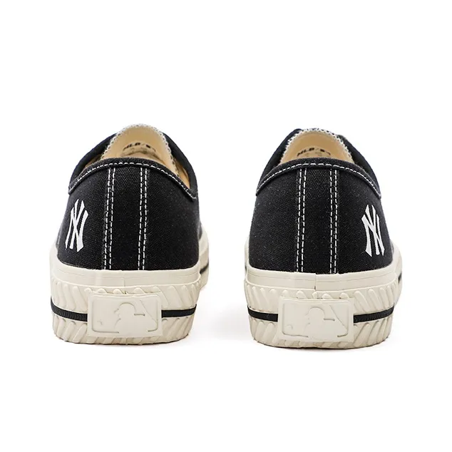 MLB Playball Wear Resistant Low Top Canvas Shoes Unisex Black-3