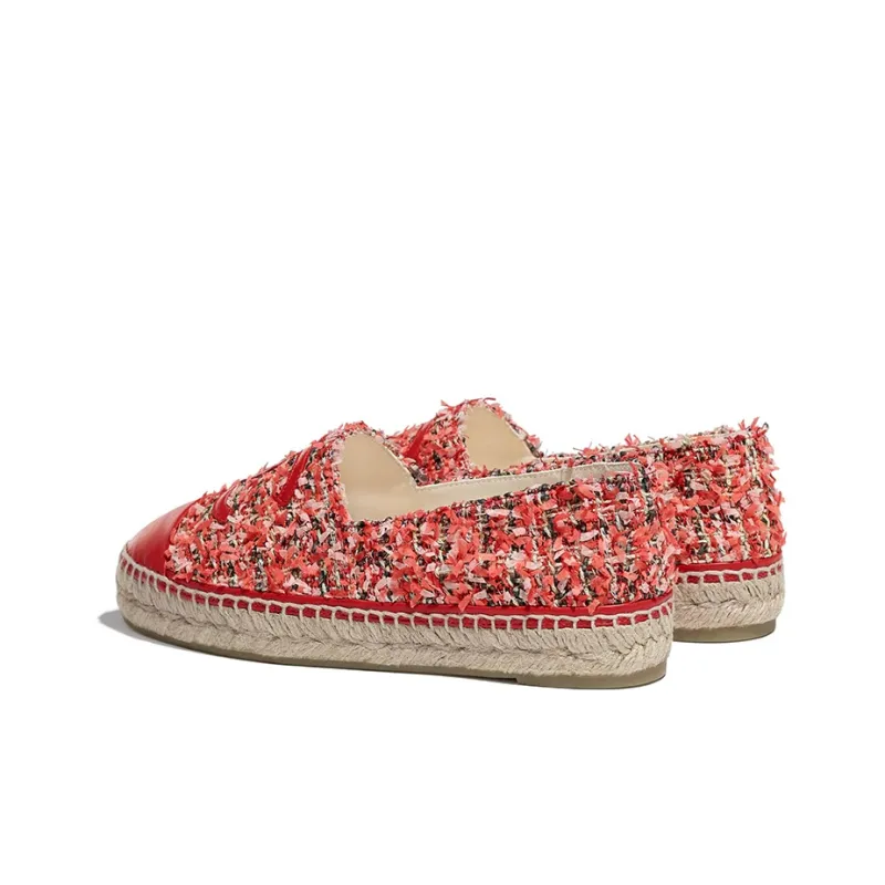 CHANEL Casual Single Shoes Women's Red Pink-3
