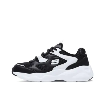 Skechers D'Lites Low Top Daddy Shoes White/Black Women's