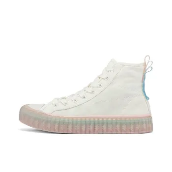 Kappa Slip Resistant, Abrasion Resistant, Lightweight, Breathable High Top Canvas Shoes Women's White Pink