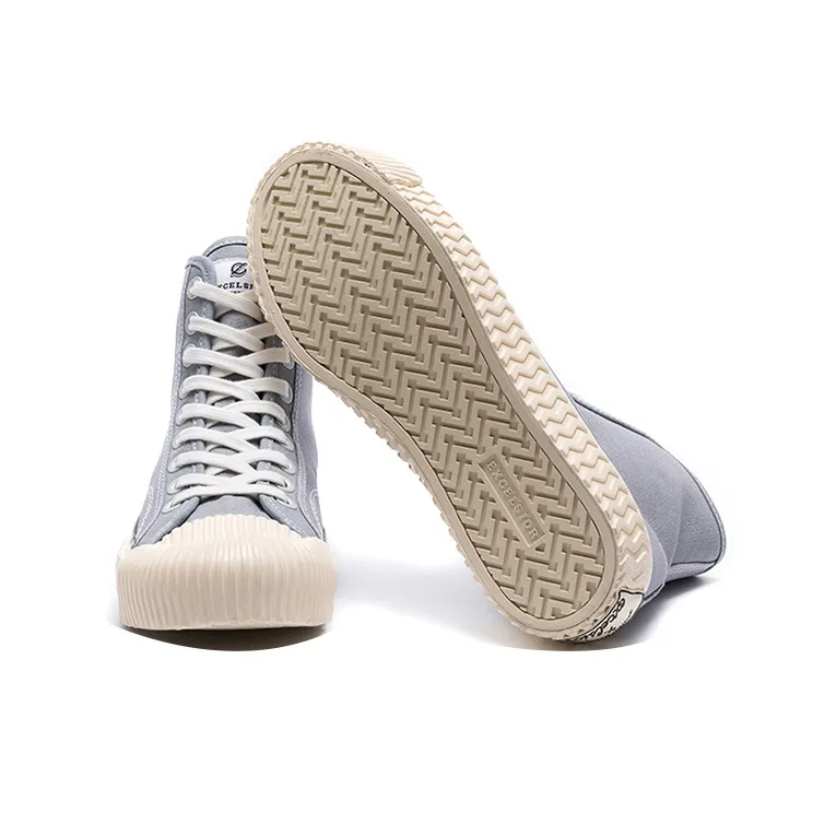 Excelsior Canvas Shoes Unisex High Top Sky Gray-5