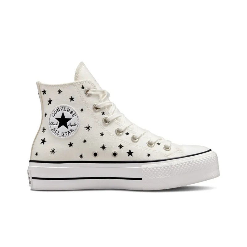 Converse Chuck Taylor All Star Lift Platform High 'Embroidered Stars Egret' Women's-1