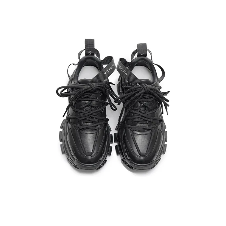VITTORIO VENTURA Low Top Chunky Sneakers Women's Black-2