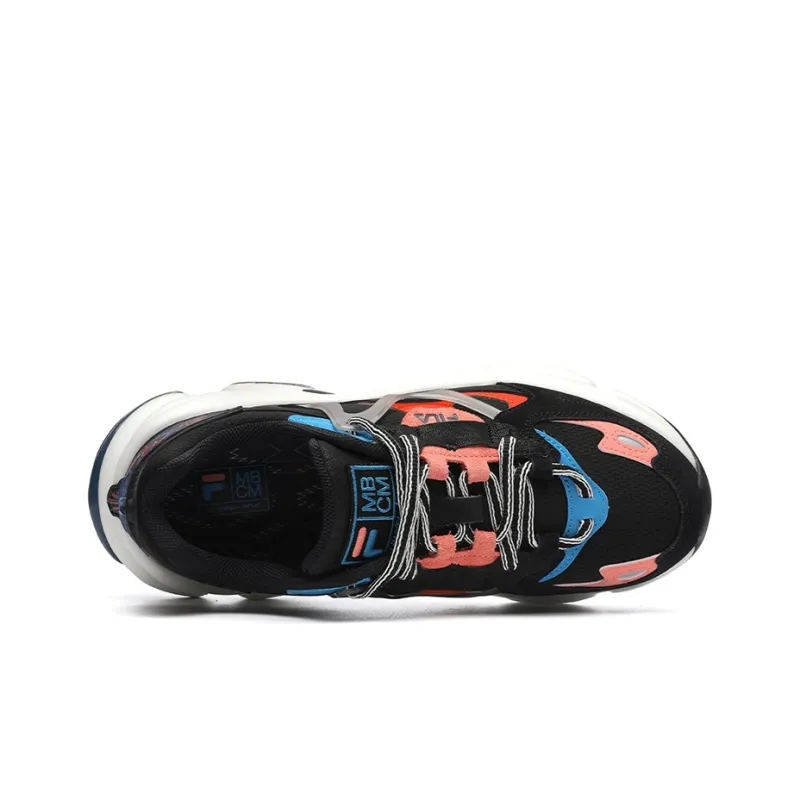 Marcelo Burlon X FILA FUSION RJV Chunky Sneakers Women's Low-Top Black/Pink-3