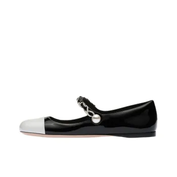 MIU MIU Casual Single Shoes Women's Black White