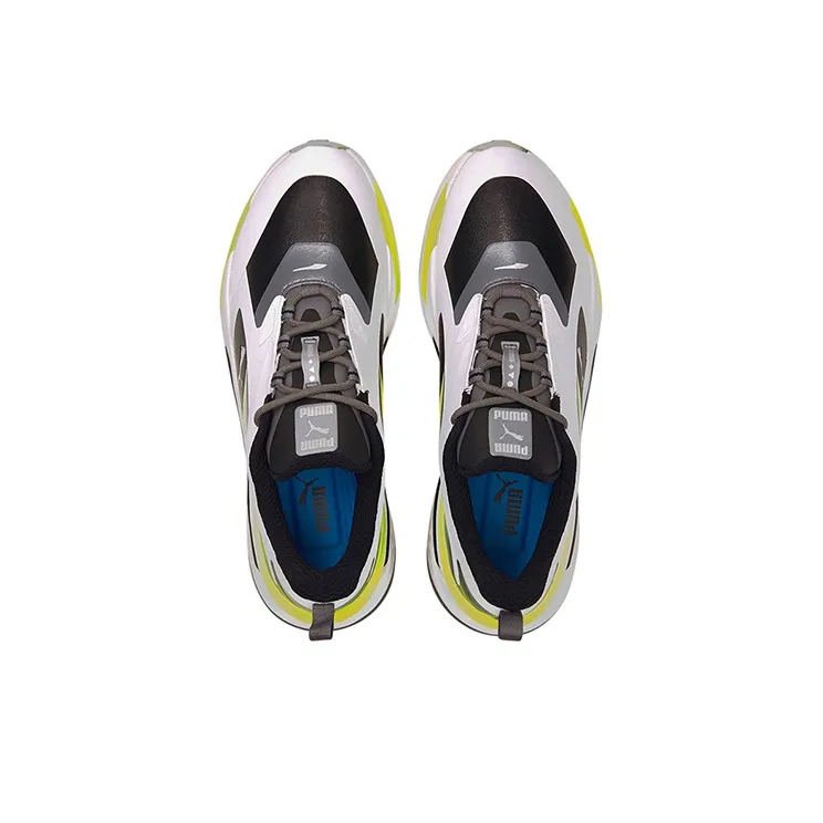 PUMA PUMA Golf Series Gs Fast Abrasion Resistant Low Top Golf Shoes Men's White Gray Yellow-2
