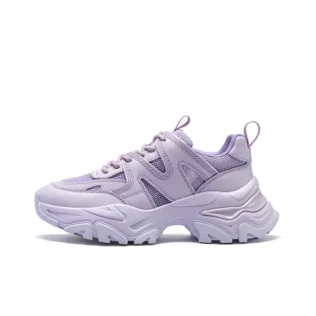 ZSAZSAZSU Chunky Sneakers Women's Low-Top Purple/White