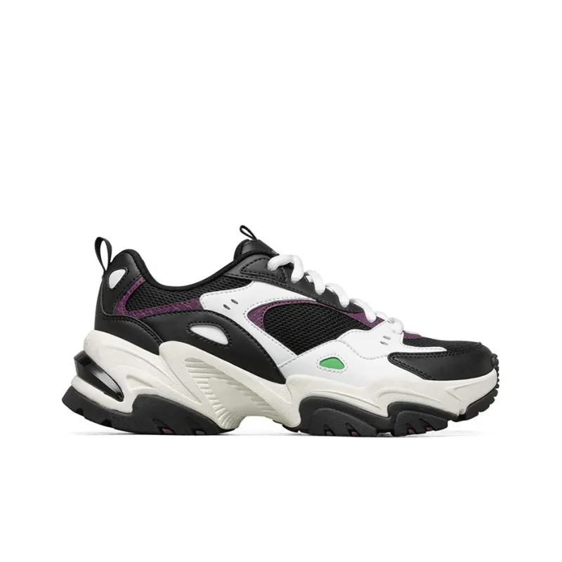 Skechers Stamina V2 Chunky Sneakers Women's Low Top Black/White/Lemon-1