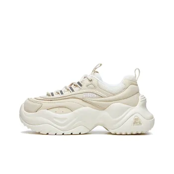 FILA FUSION Ray 1 Pose Ray Anti Slip And Wear Resistant Balance Height Increasing Low Top Chunky Sneakers Women's Beige