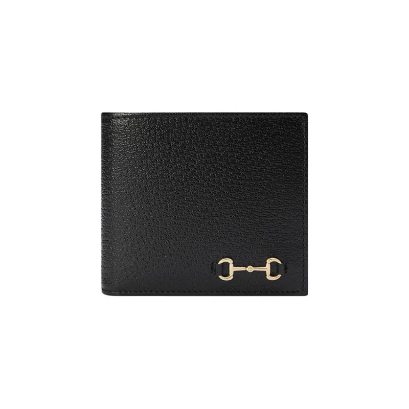 GUCCI Leather Coin Purses Wallets Men's Black-0