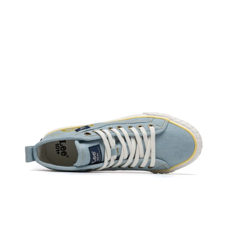 Lee Lightweight And Breathable High Top Canvas Shoes Unisex Light Blue-2