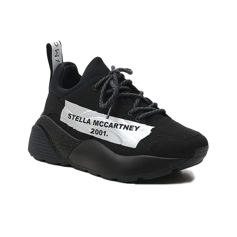 Stella McCartney Eclypse Logo tape Low Top Chunky Sneakers Women's Black-2