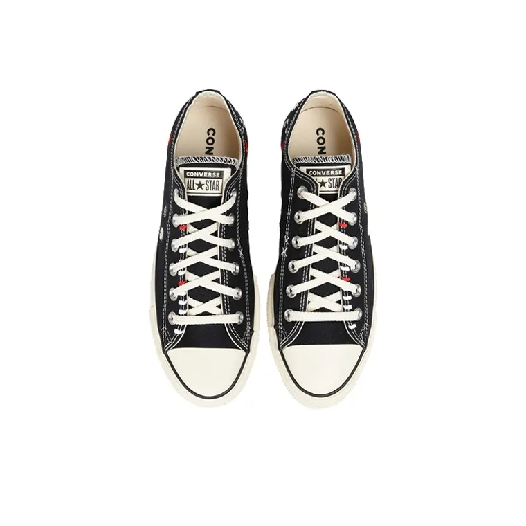 Converse Women's Chuck Taylor All Star Lift Low 'Daisy Embroidery Black' Women's-3