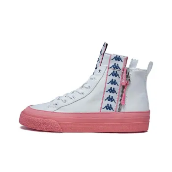 Kappa Coverage High Top Canvas Shoes Women's Korean White