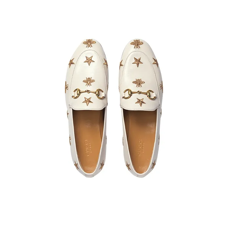GUCCI Jordaan Loafers Women's White-3
