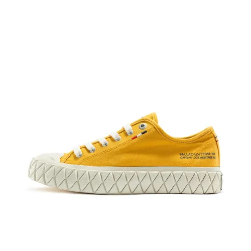 Palladium Canvas Shoes Unisex Low-Top Mustard Yellow