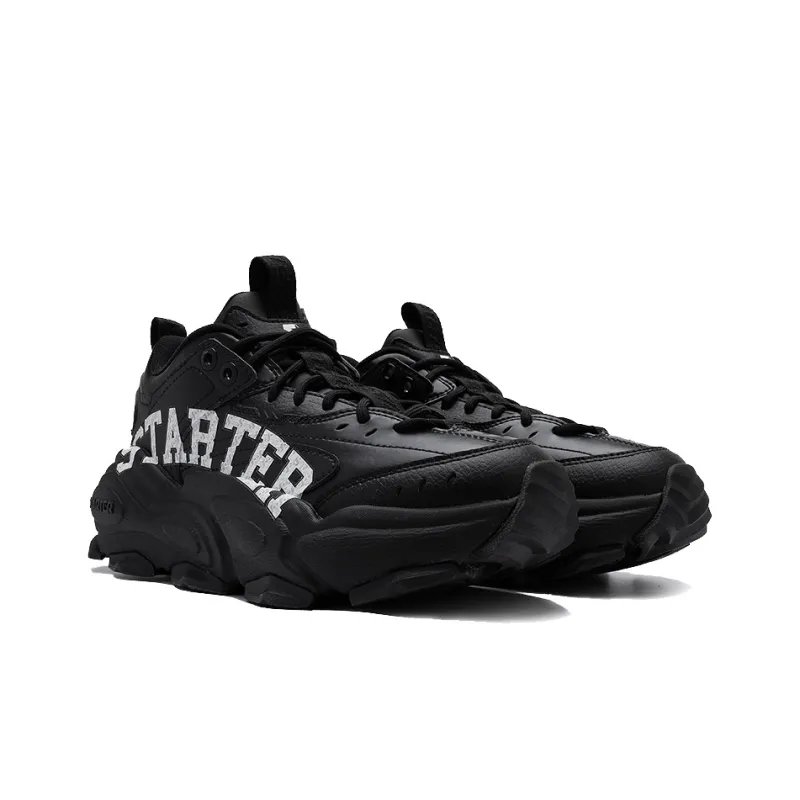 STARTER Cushioning, Slip Resistant, And Abrasion Resistant Low Top Chunky Sneakers Men's Black-2