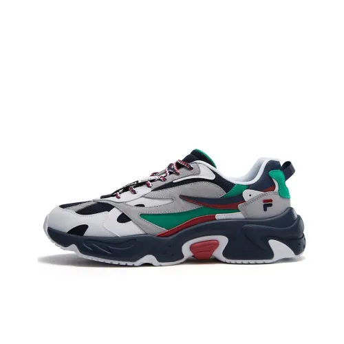 Facetasm X FILA FUSION RACCOON X FACETASM Chunky Sneakers Men Low-Top FILA White/Blue/Green/Gray/Red/Black