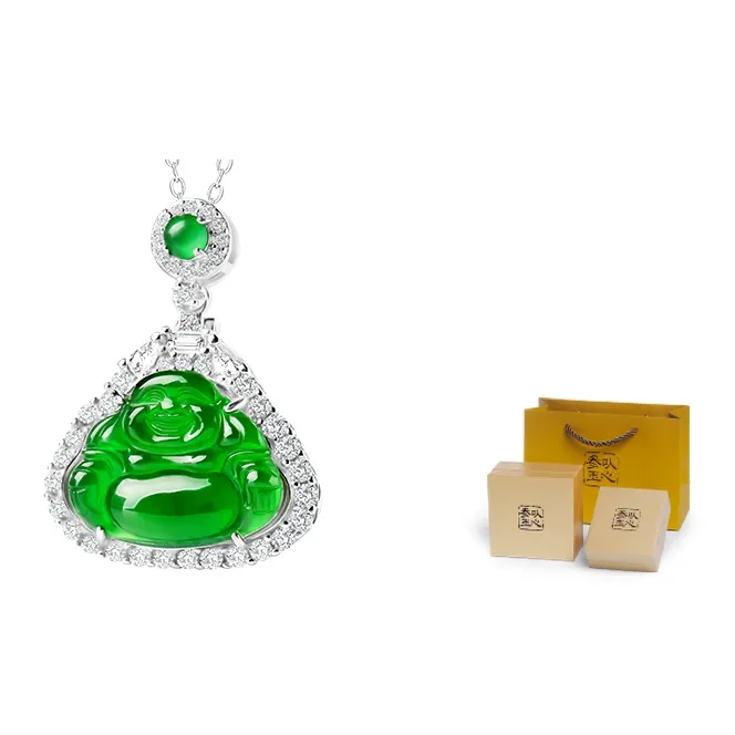 With The Heart Of The Jade Ice Glutinous Jadeite Necklaces Women's-1