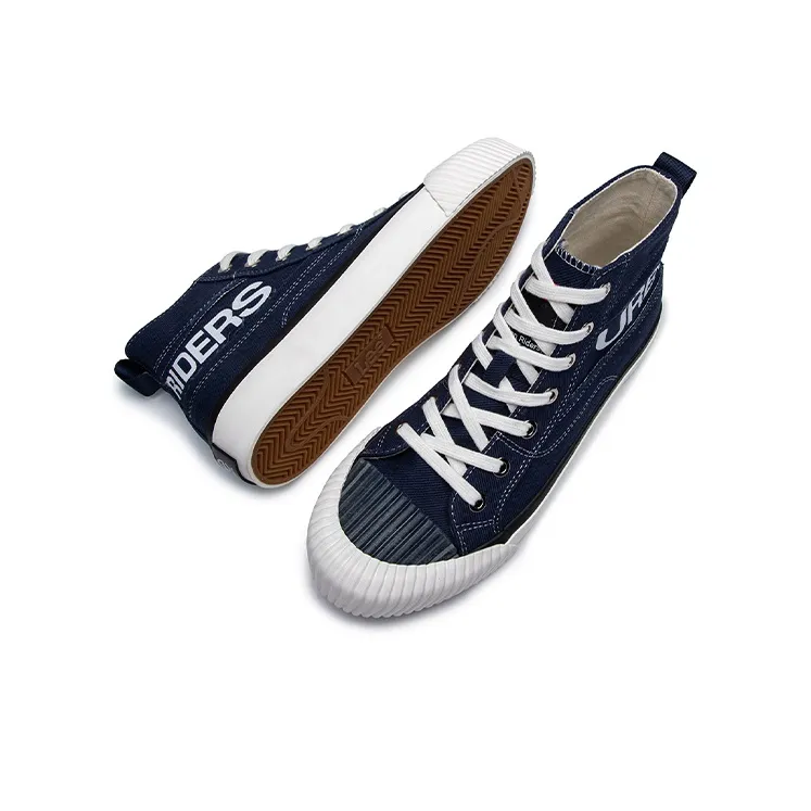 Lee Lightweight Balanced Breathable High Top Canvas Shoes Unisex Dark Blue-3