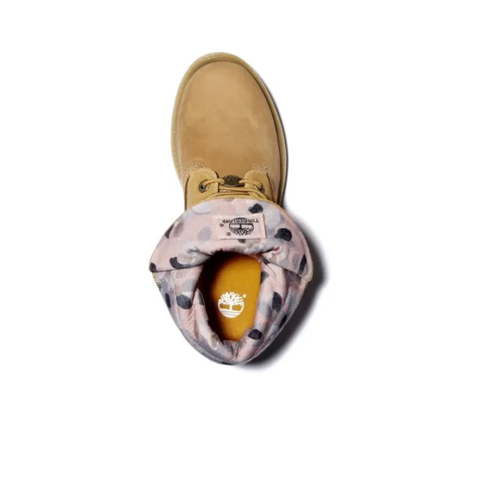 Timberland Roll Top Boots Basic 'Wheat With Dot Print' Women's-2