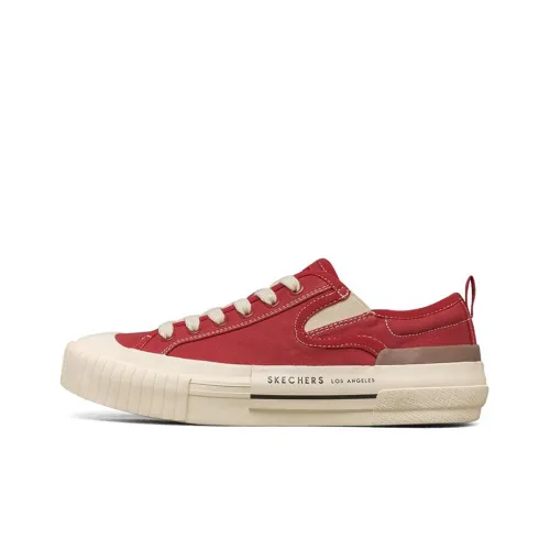 Skechers New Moon Canvas Shoes Women's Low-Top Red