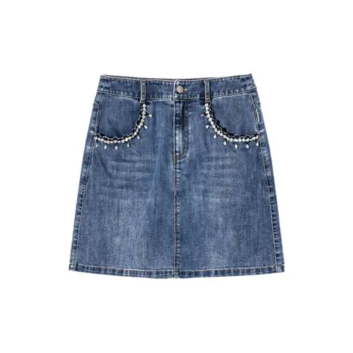 YINER GoodLand Casual Short Skirts Women's Blue