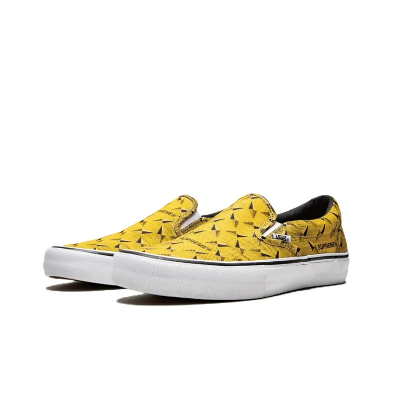Vans X Supreme Slip On SS19 Diamond Plate Collection Yellow-2