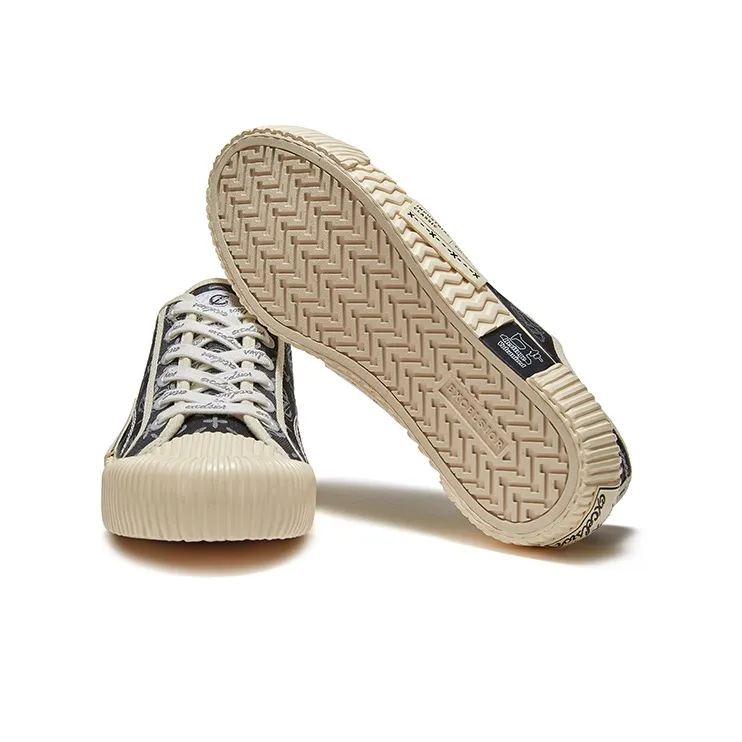 Excelsior Canvas Shoes Unisex Low Top Black White-4