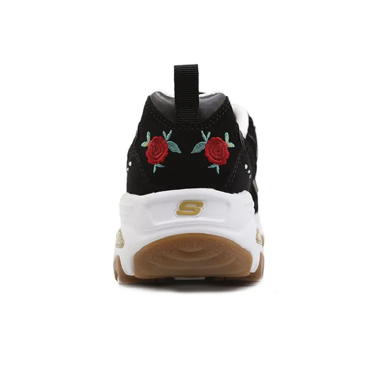 Skechers D'Lites Low Top Daddy Shoes Black Women's-3