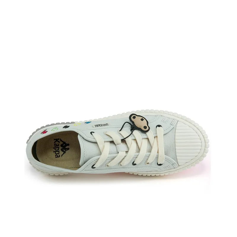Kappa Kappa Player Series Wear-Resistant Low-Top Canvas Shoes Women's Glacier Gray-4