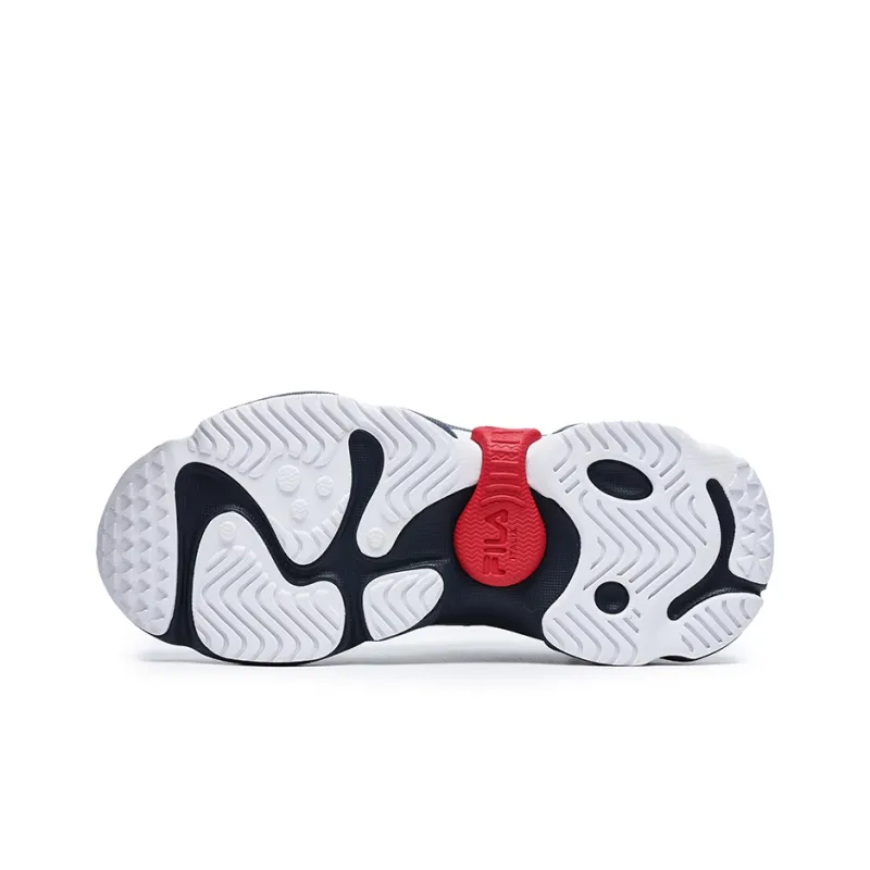Facetasm X FILA FUSION RACCOON X FACETASM Chunky Sneakers Women's Low Top FILA White & Blue-4