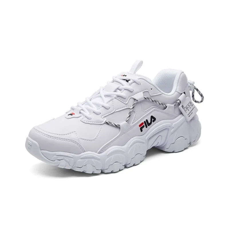 FILA FUSION Cat Claw Slip Resistant Cushioning Abrasion Resistant Breathable Low Top Chunky Sneakers Women's FILA White-1