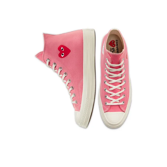Converse Chuck Taylor All Star 70 Hi Comme Des Garcons Play Bright Pink-3