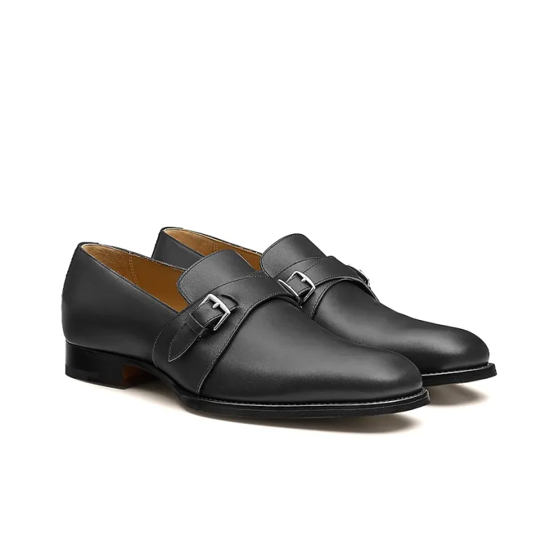 HERMES Doug Casual Single Shoes Men's Black-2