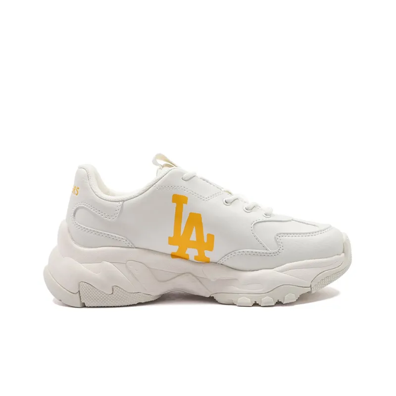 MLB Big Ball Chunky Planet Cushioned Slip Resistant Abrasion Resistant Low Top Chunky Sneakers Unisex White Orange-1