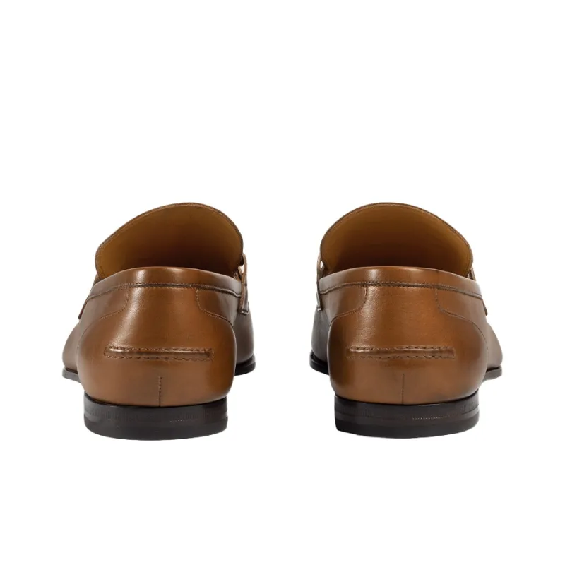 GUCCI Jordaan Leather Loafers-4