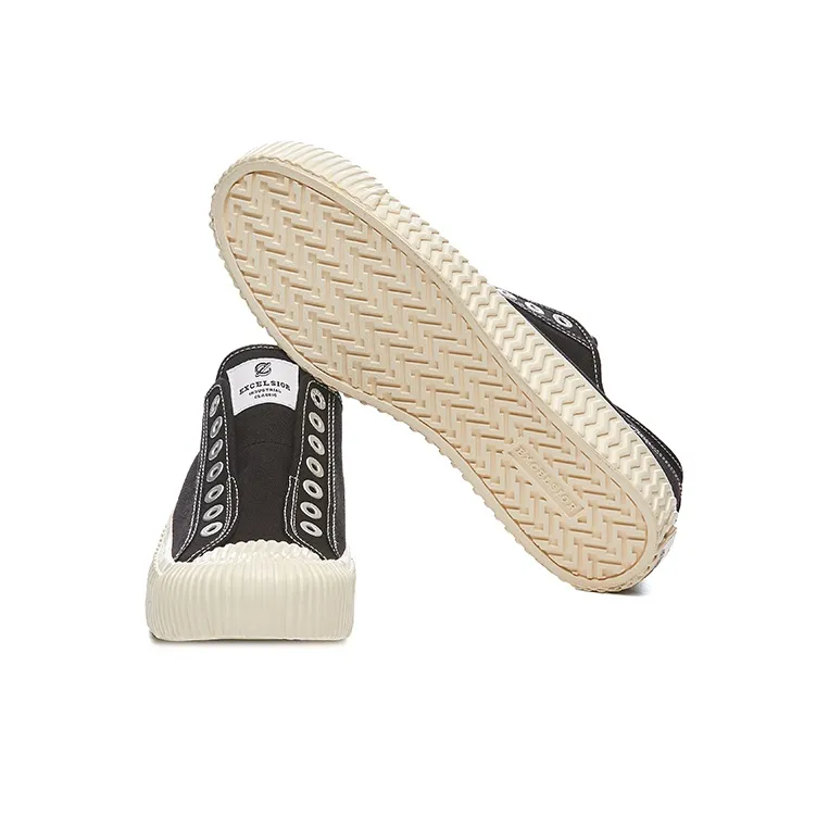 Excelsior Canvas Shoes Unisex Low Top Classic Black-4