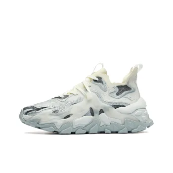 Anta Callus Removal Pro Cushioning, Slip Resistant, And Abrasion Resistant Low Top Chunky Sneakers Men's White Gray