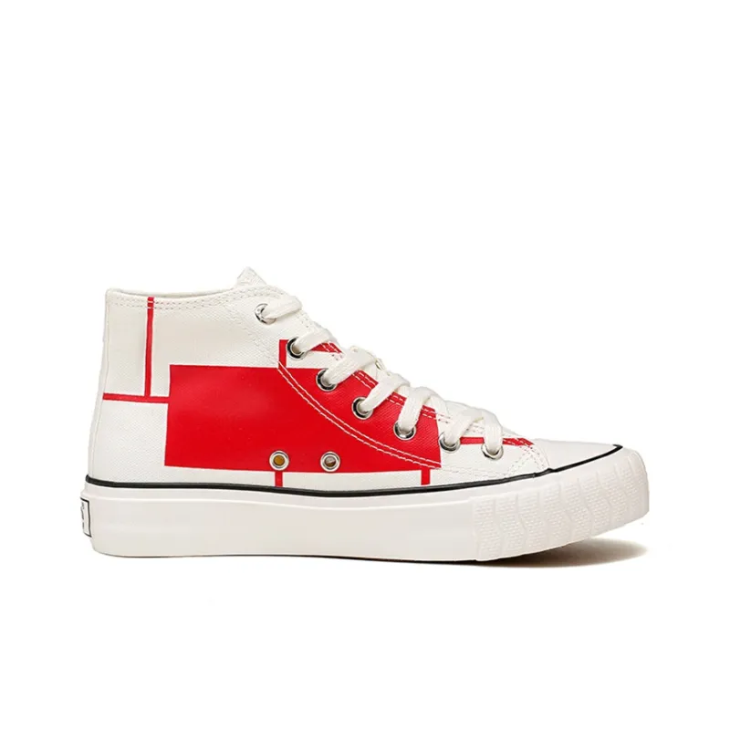 Lee Coverage Lightweight Breathable High Top Canvas Shoes Women's Red-1