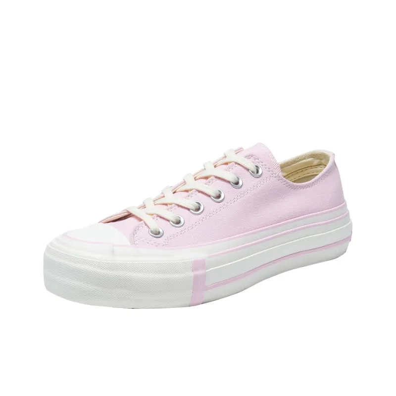 GOOD BAI Canvas Shoes Unisex Low Top Pink-2