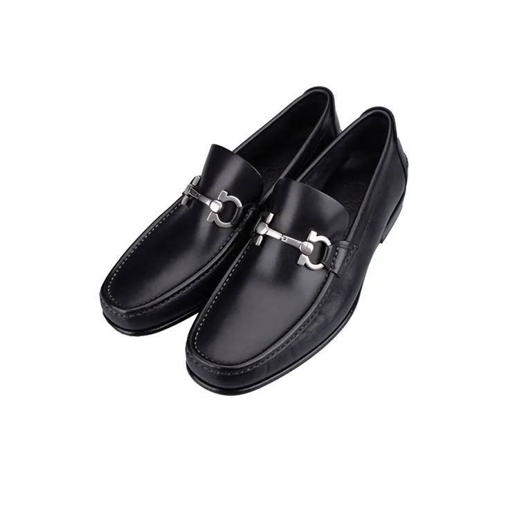 Ferragamo Double Gancini Loafer 'Black' Men's-2