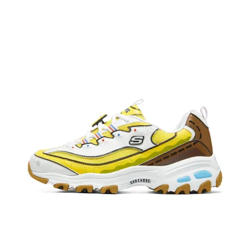 Skechers Chunky Sneakers Women's Low-Top Yellow/White/Blue/Brown