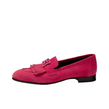 HERMES Royal Loafers Women's Pink