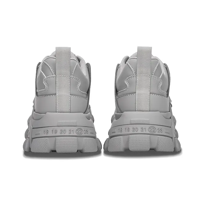 HART DAVIS Deconstructed Style Height Increasing Low Top Chunky Sneakers Unisex Gray-5