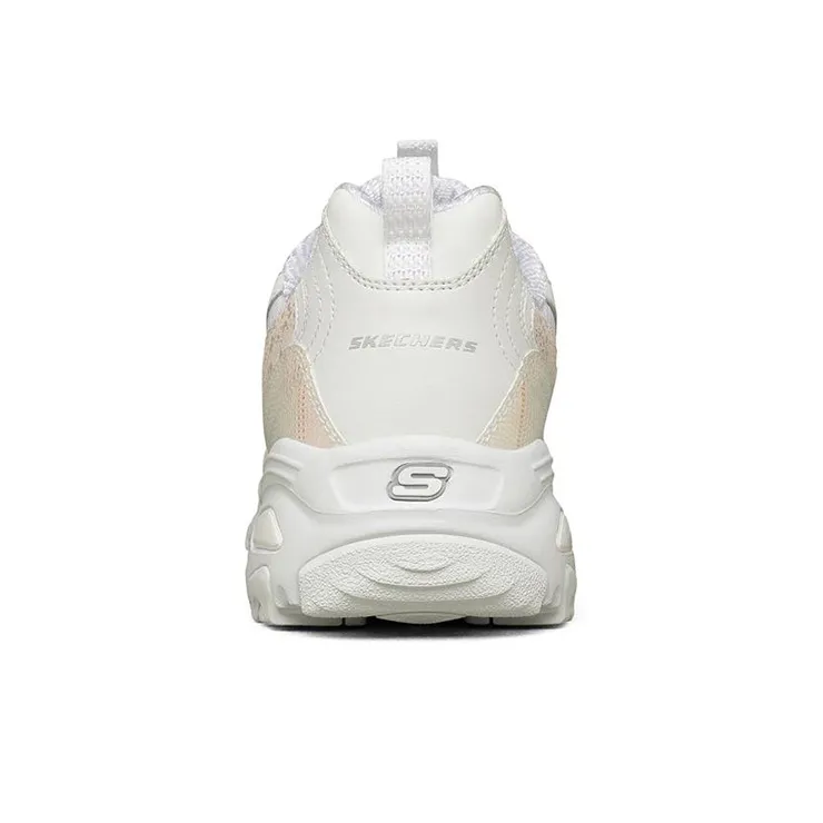Skechers D'Lites 1.0 Clunky Shoes White Women's-3