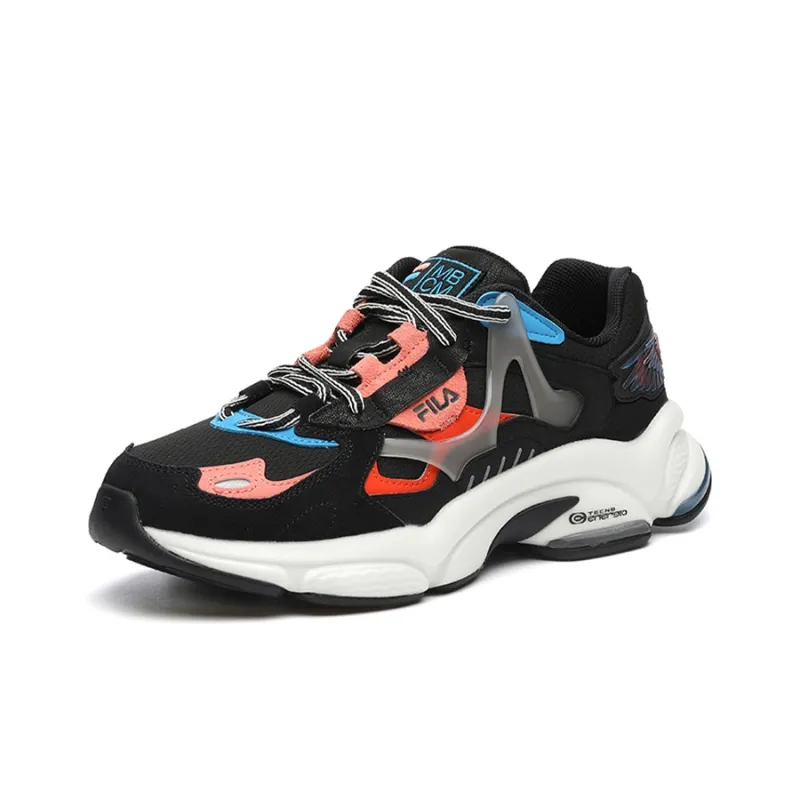 Marcelo Burlon X FILA FUSION FILA FUSION Marcelo Burlon Co branded Series Chunky Sneakers Men Low Top Black-2