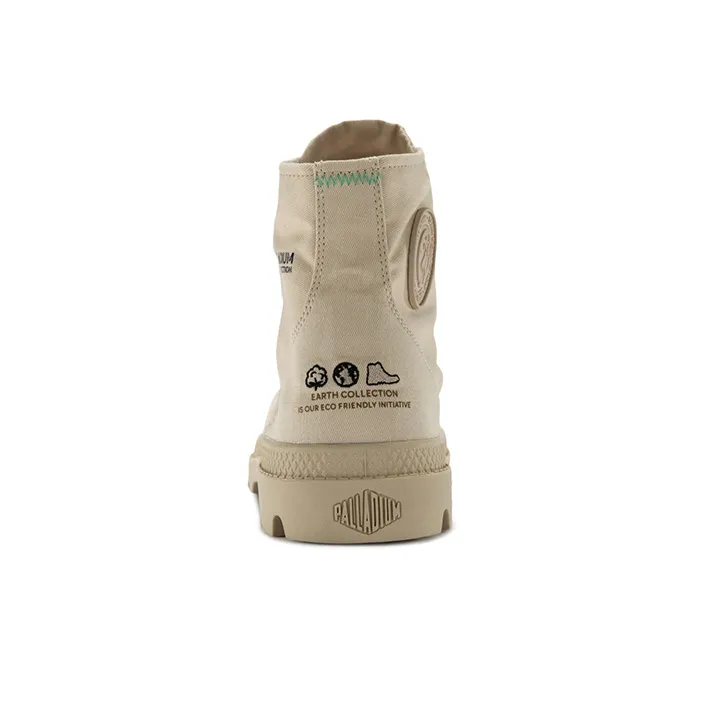 Palladium Pampa Anti Slip And Wear Resistant Breathable Cushioning High Top Canvas Shoes Unisex Desert-3